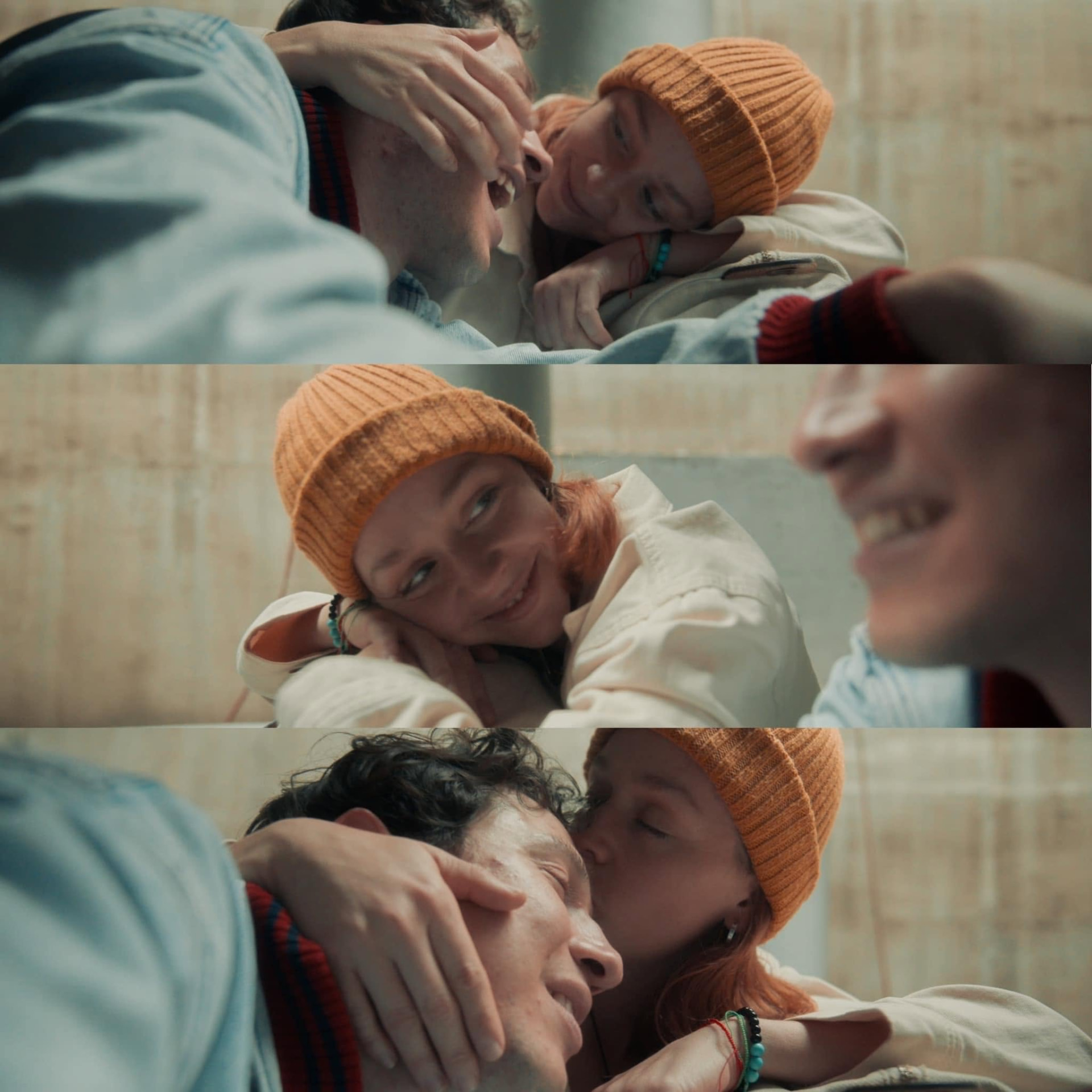 Secuencia de tres frames de una escena cinematográfica